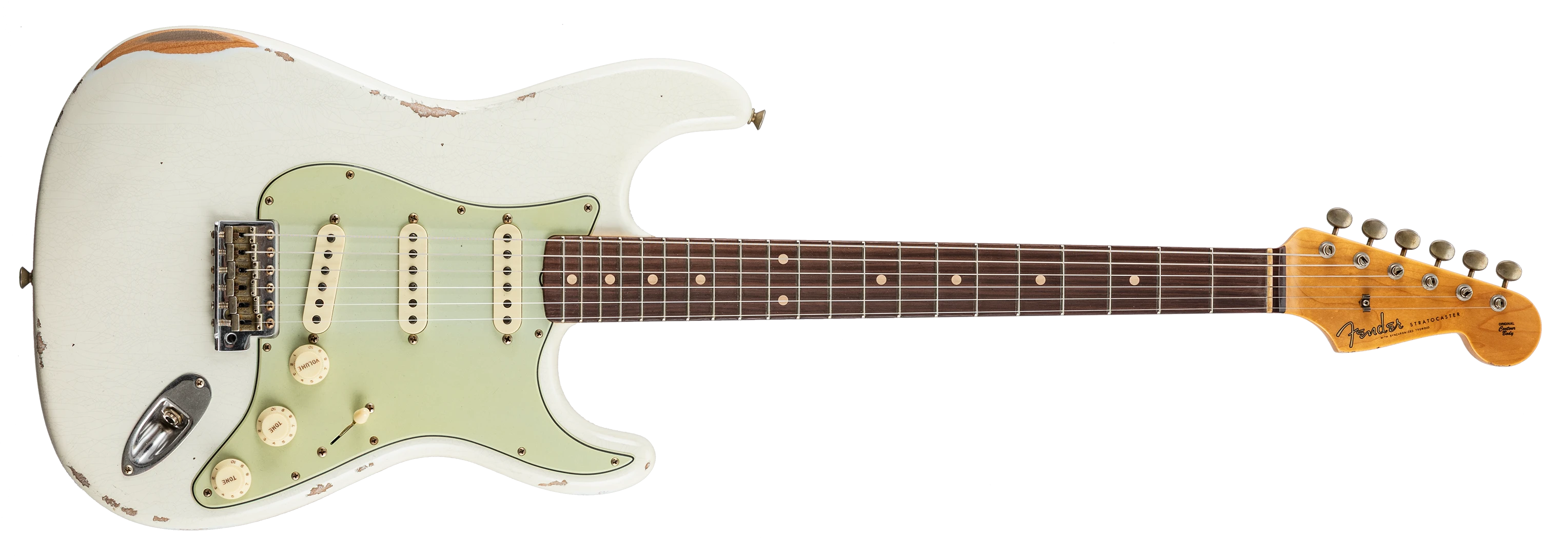 Fender Customshop Time Machine '62 Stratocaster Relic Aged Olympic White